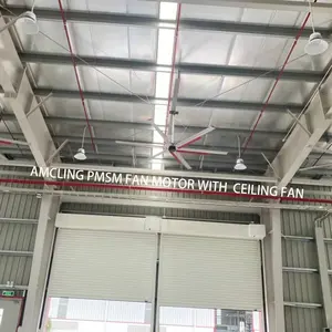 Amcling China Fabriek Grote Hvls Ventilator Industrieel Gemonteerd 10ft 12ft 14ft 16ft 20ft 24ft Grote Plafondventilatoren Voor Magazijn