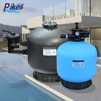 PIKES Nuevo diseño de montaje superior de plástico azul piscina filtro de arena precio de fábrica equipo de piscina para filtración de arena en Stock