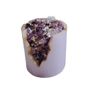 Juego de 3 velas perfumadas con mechas de cristal y amatista para meditación, juego de fragancia de aceite de lujo, venta al por mayor - Product Image 1