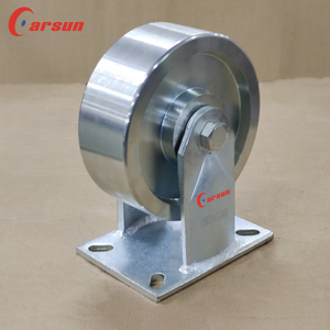 Ruedas Industriales de Alta Resistencia de 8 Pulgadas, Ruedas de Acero Giratorias Galvanizadas con Protectores de Rosca para Horquillas, Placa Superior de 9.5 mm, Rueda Dura Sin Freno, 1 Año de Garantía - Product Image 5