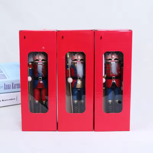 مجموعة من ثلاث قطع لعيد الميلاد تضم تماثيل الملك وجندي كسارة البندق، زينة صغيرة لطاولة غرفة المعيشة، ديكور عيد الميلاد - Product Image 2