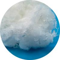 Fibre de polyester en vrac blanc brut 0,8D 38 mm ignifuge pour le filage