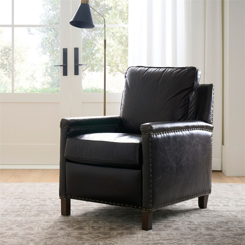 Modern Design Couch Living Room Sofas Leather Square Arm Recliner Living Room Furniture