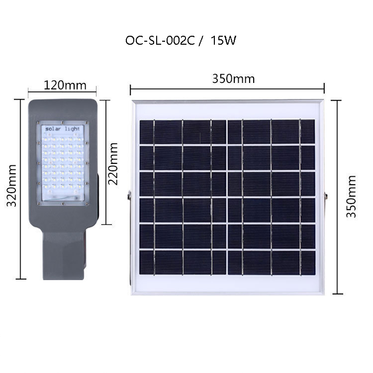 Caliente 30W dividir llevó la luz de calle solar todo en uno integrado al aire libre de alta potencia llevó la lámpara de calle