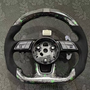 Volante Deportivo en Forma de D de Fibra de Carbono Verde para <span class=keywords><strong>Audi</strong></span> A1/A3/A4/A5/A6/A8/<span class=keywords><strong>B7</strong></span>/8V/S4/S5/RS3/<span class=keywords><strong>RS4</strong></span>/RS5/C7/C8/Q5/Q7 2012-2026 - Product Image 1