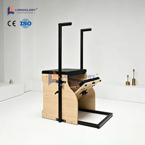 Silla de Yoga de Madera de Arce con Asa de Aluminio para Ejercicios Musculares, Silla Wunda, Máquina de Pilates, Reformer de Pilates - Product Image 1