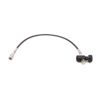 Manguera de llenado remoto de CO2 HPA para cilindros de PCP, 20 pulgadas, acero inoxidable, desconexión rápida