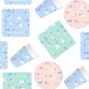 DAMAI - Juego de Platos, Servilletas y Vasos para Fiesta de Cumpleaños de Perros, Decoración Desechable con Temática Canina para Fiestas Infantiles - Product Image 4