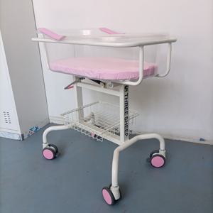 Cuna Pediátrica de Grado Hospitalario <span class=keywords><strong>con</strong></span> Ruedas <span class=keywords><strong>con</strong></span> Bloqueo, Altura Ajustable, Estructura Metálica, Cama para Bebés para UCI y <span class=keywords><strong>Maternidad</strong></span> - Product Image 3