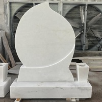 Marbre blanc moderne et pierre de granit noir Pierres tombales et monuments funéraires personnalisés