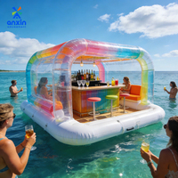 Bar gonflable géant commercial avec piscine intégrée, tente de bar/pub de jardin avec tabourets pour événements et locations extérieures