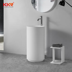Lavabo autoportant cylindrique en surface solide KKR Sanitary Ware - Product Image 3