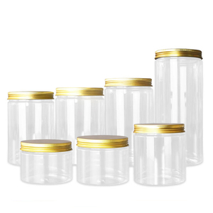 空透明塑料罐食品储存容器宽口化妆品罐食品级宠物罐，带铝盖，用于食品包装 - Product Image 3
