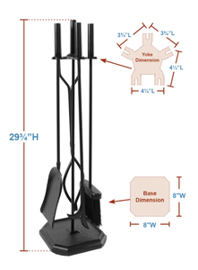 Set <strong>of</strong> <strong>4</strong> Stylish Fireplace Tools Sets Black Indoor Outdoor Fireplace Tool Set <strong>Hearth</strong> Accessories Home - Product Image 2