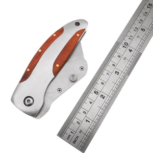 Dao Tiện Ích, Dao Cắt Hộp Dao Bỏ Túi Gấp Cán Gỗ Pakka Dao Thay Đổi Nhanh Lưỡi Dao Cạo Sắc Với Lưỡi SK5, Khóa Lót - Product Image 2