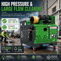 Nettoyeur de canalisations professionnel monté sur camion, 200 bars de pression, débit de 84 L/min avec réservoir d'eau de 500 L