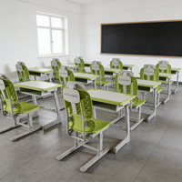 Bureau et chaise ergonomiques en gros pour étudiants, table d'étude pour enfants avec fonction de réglage de hauteur par vis