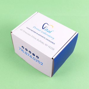 Prezzo di fabbrica Custom cartone dentiera spedizione Mailer scatola di imballaggio in carta goffrata <span class=keywords><strong>per</strong></span> allineatori dentali smalto olio Blush - Product Image 6