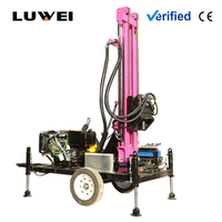 Machine de forage de puits d'eau multifonctionnelle montée sur roues pour l'irrigation et le forage de puits