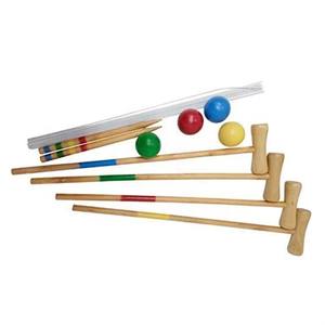 Ensemble <span class=keywords><strong>de</strong></span> <span class=keywords><strong>croquet</strong></span> en bois coloré pour le plaisir en famille en plein air avec maillets, boules et sac <span class=keywords><strong>de</strong></span> transport pour les jeux <span class=keywords><strong>de</strong></span> jardin - Product Image 4
