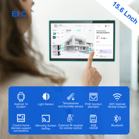 Tablet Android 14 de 15.6 Pulgadas, 4+64GB, con POE, Pantalla Táctil Inteligente para el Hogar, NFC Opcional, Productos de Tablet para Reuniones Familiares