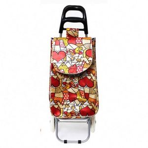 New Fashion Light Collapsible Wheeled Shopping Trolley Bag Grocery Foldable Shopping Cart With Wheels - Product Image 2