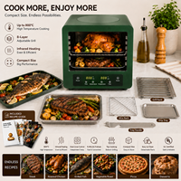 Four à pizza électrique portable JingXin pour extérieur, double cuisson rapide, idéal pour le camping, le barbecue et la cuisson de steaks