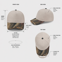 Gorra de Béisbol Personalizada con Logotipo Bordado, 5 Paneles, 100% Algodón, Cierre Trasero Ajustable, Transpirable, para Trabajo al Aire Libre y Uso Casual