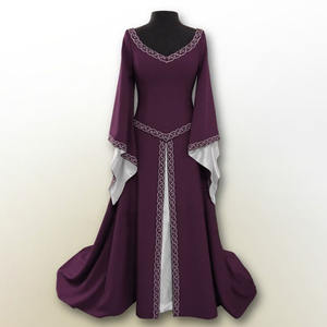 Vestido Largo Blanco Medieval Renacentista para Mujer, Disfraz <span class=keywords><strong>de</strong></span> Reina para Fiesta, Cosplay Victoriano, Vestido con Cuello Cuadrado - Product Image 3