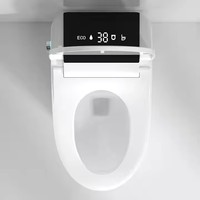 Réservoir intégré avec chasse d'eau puissante, ouverture/fermeture automatique du couvercle, fonctionnement du capteur de pied, siège chauffant à induction intelligent, toilette bidet intelligente