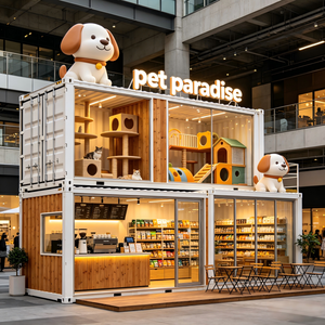 Café mobile modulaire de luxe en conteneur de 20 pieds ou 40 pieds pour animaux de compagnie avec espace de jeux - Product Image 3