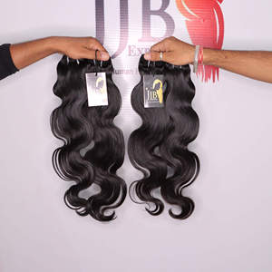 Natural Raw Indian Temple Human Hair Bundle Bodywave Customized Style Cuticle Aligned Virgin Hair Weave Bundles - Product Image 2