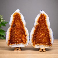Vente en gros de géodes de citrine naturelle du Brésil, cristal de quartz citrine jaune brut en forme de grotte, ornement Feng Shui pour la prospérité