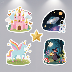 Stickers muraux <span class=keywords><strong>de</strong></span> fête pour enfants en papier art déco imperméable et écologique Décorations amusantes et colorées pour les célébrations des enfants - Product Image 2