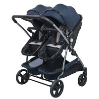 Poussette double pour jumeaux sur mesure, poussettes doubles, vente chaude, poussette côte à côte