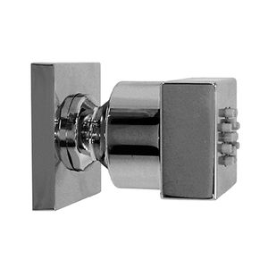Cabezal de ducha cuadrado con rosetón de 33 x 33 mm, acabado cromado, accesorio de baño - Product Image 1