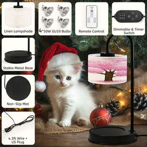 Lámpara calentadora de velas eléctrica con diseño de flores, luz regulable para aromaterapia en interiores, uso en mesa, base de metal con enchufe estadounidense - Product Image 6