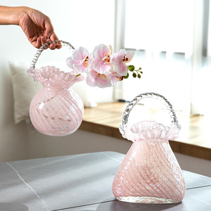 <span class=keywords><strong>Vase</strong></span> porte-monnaie <span class=keywords><strong>en</strong></span> <span class=keywords><strong>verre</strong></span> de forme <span class=keywords><strong>rose</strong></span> transparent de luxe <span class=keywords><strong>en</strong></span> cristal de créateur pour fleurs - Product Image 1