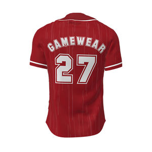 ชุดเครื่องแบบเบสบอลของเด็กเสื้อกีฬาเบสบอลพิมพ์ลายซับลิเมชันไม่พิมพ์ลาย - Product Image 3