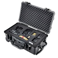 Personnalisé GD5015 Durable Voyage PP En Plastique Roulant Boîte À Outils À Roulettes Étui Rigide avec Chariot En Mousse