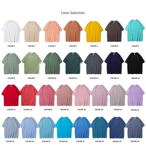 T-shirts pour hommes oversize à épaules tombantes, 100% coton, t-shirts épais avec logo personnalisé - Product Image 4