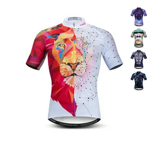 Популярная мужская футболка для велосипеда, Мужская футболка для велосипеда-внедорожника, розовые велосипедные топы для мужчин, спортивная одежда, велосипедная футболка для мужчин