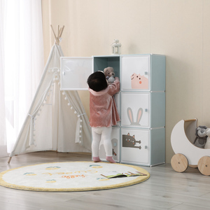 Haixing công suất lớn trẻ em sách chàng trai và cô gái quần áo tủ quần áo tổ chức nhựa carton Kid lưu trữ tủ - Product Image 5