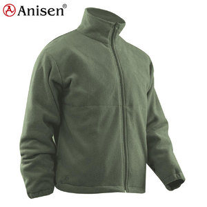 Chaqueta de lana <span class=keywords><strong>polar</strong></span> para hombre con cuello de pie cálida a prueba de viento con logotipo de Color personalizado barato de alta calidad - Product Image 2