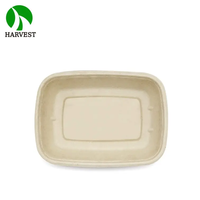 Boîte à lunch rectangulaire biodégradable en bagasse jetable pour micro-ondes
