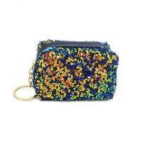 Mini porte-monnaie à sequins 2026, porte-clés pour enfants, porte-monnaie pour filles, sac de rangement élégant pour rouge à lèvres, petites trousses de maquillage pour enfants