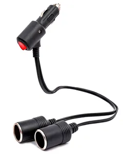 YANTU B36 tragbares kabelgebundenes ladegerät Mini-Autoladegerät Adapter Telefonladegerät 2 Steckdosen Zigarettanzünder 12 V 24 V