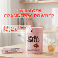 Extrait de canneberge en marque blanche OEM avec vitamine C pour les soins et la beauté de la peau adulte, poudre de collagène hydrolysé - Sans gluten, naturel