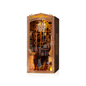 Soporte para Libros DIY Hecho a Mano, <span class=keywords><strong>Rompecabezas</strong></span> 3D de Madera, Creativo Soporte Mágico para Libros de Madera Natural, Modelo de <span class=keywords><strong>Rompecabezas</strong></span> Ensamblado - Product Image 2