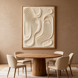 Opera d'Arte Originale Moderna Astratta Minimalista, Dipinto a Olio 3D Testurizzato 100% Fatto a Mano, Grande Formato Personalizzato su Tela <span class=keywords><strong>per</strong></span> Soggiorno - Product Image 4